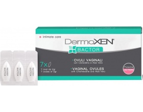 Dermoxen Bactor Vaginal Ovules Υποθέτα για την Προστασία της Φυσικής Άμυνας του Κόλπου, 7x2gr