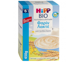 Hipp Bio, Φαρίν Λακτέ, Βρεφική Κρέμα Δημητριακών με Γάλα και Σιμιγδάλι, 6m+, 450gr.