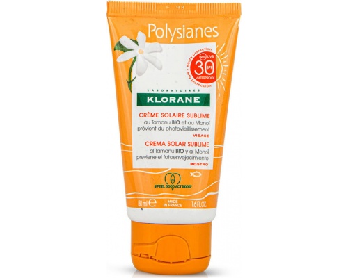 Klorane Polysianes Creme Solaire Sublime SPF30 Αντηλιακή Κρέμα Προσώπου, 50ml Klorane Polysianes Creme Solaire Sublime SPF30 Αντηλιακή Κρέμα Προσώπου, 50ml