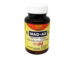 Medichrom Mag-As Plus Zinc Gluconate 300mg Συμπλήρωμα Διατροφής για την Υγεία του Οργανισμού, 60 δισκία