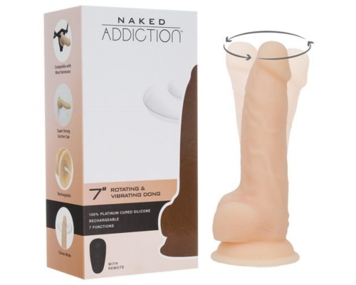 Naked Addiction Realistic Rotating Dildo witn Remote Control Ασύρματος Περιστρεφόμενος Ρεαλιστικός Δονητής, 1τμχ Naked Addiction Realistic Rotating Dildo witn Remote Control Ασύρματος Περιστρεφόμενος Ρεαλιστικός Δονητής, 1τμχ