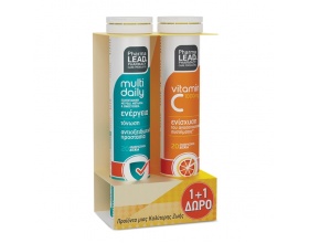 Pharmalead Promo Pack Multi Daily & ΔΩΡΟ Vitamin C 1000mg για Ενέργεια & Τόνωση του Ανοσοποιητικού, 2x20 αναβράζοντα δισκία Pharmalead Promo Pack Multi Daily & ΔΩΡΟ Vitamin C 1000mg για Ενέργεια & Τόνωση του Ανοσοποιητικού, 2x20 αναβράζοντα δισκία
