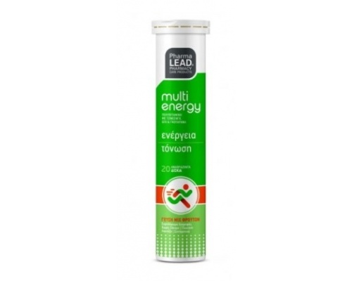 Pharmalead Multi Energy Συμπλήρωμα Διατροφής για Ενέργεια & Τόνωση, 20 αναβράζοντα δισκία Pharmalead Multi Energy Συμπλήρωμα Διατροφής για Ενέργεια & Τόνωση, 20 αναβράζοντα δισκία