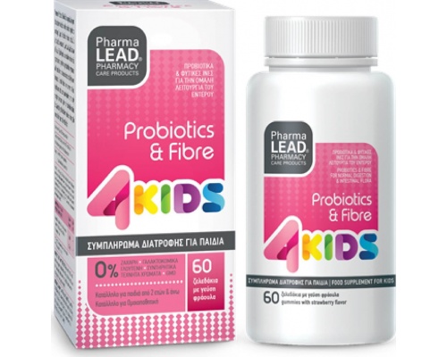 Pharmalead Probiotics & Fibre 4Kids Συμπλήρωμα Διατροφής για Παιδιά με Προβιοτικά, 60 ζελεδάκια Pharmalead Probiotics & Fibre 4Kids Συμπλήρωμα Διατροφής για Παιδιά με Προβιοτικά, 60 ζελεδάκια