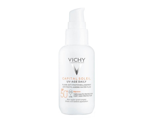 Vichy Capital Soleil UV-Age Daily SPF50+ Αντηλιακό Προσώπου κατά της Φωτογήρανσης, 40ml Vichy Capital Soleil UV-Age Daily SPF50+ Αντηλιακό Προσώπου κατά της Φωτογήρανσης, 40ml