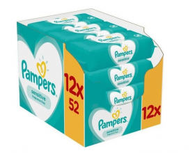 Pampers Sensitive, Monthly Bοx Μωρομάντηλα 12x52τμχ, 624τμχ. Pampers Sensitive, Monthly Bοx Μωρομάντηλα 12x52τμχ, 624τμχ.