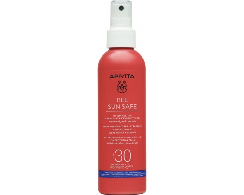 APIVITA BEE SUN SAFE Hydra Melting Spray Face & Body SPF30 , Ενυδατικό Spray ελαφριας υφής για πρόσωπο & σώμα με θαλάσσια φύκη & πρόπολη 200ml  APIVITA BEE SUN SAFE Hydra Melting Spray Face & Body SPF30 , Ενυδατικό Spray ελαφριας υφής για πρόσωπο & σώμα με θαλάσσια φύκη & πρόπολη 200ml