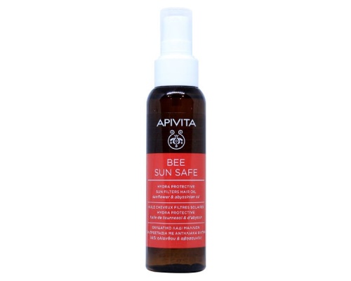 APIVITA BEE SUN SAFE Hydra Protective Hair Oil Ενυδατικό λάδι μαλλιών για προστασία με αντηλιακά φίλτρα με λάδι ηλίανθου & αβησσυνίας 100ml  APIVITA BEE SUN SAFE Hydra Protective Hair Oil Ενυδατικό λάδι μαλλιών για προστασία με αντηλιακά φίλτρα με λάδι ηλίανθου & αβησσυνίας 100ml