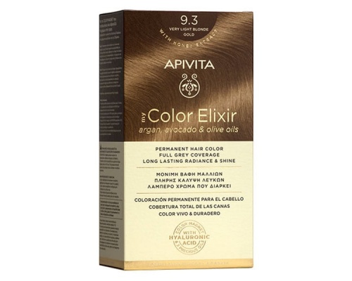 Apivita My Color Elixir No 9.3 Μόνιμη Βαφή Μαλλιών Ξανθό Πολύ Ανοιχτό Μελί, 1τμχ Apivita My Color Elixir No 9.3 Μόνιμη Βαφή Μαλλιών Ξανθό Πολύ Ανοιχτό Μελί, 1τμχ