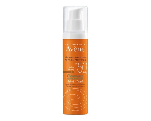 Avene Eau Thermale Cleanance Solaire Tinted SPF50+ Αντηλιακή Κρέμα Προσώπου με Χρώμα για Λιπαρό Δέρμα με Τάση Ακμής, 50ml Avene Eau Thermale Cleanance Solaire Tinted SPF50+ Αντηλιακή Κρέμα Προσώπου με Χρώμα για Λιπαρό Δέρμα με Τάση Ακμής, 50ml