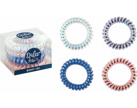 Medisei Dalee Hair Spiral Shiny Σπιράλ Λαστιχάκια Μαλλιών, 4τμχ