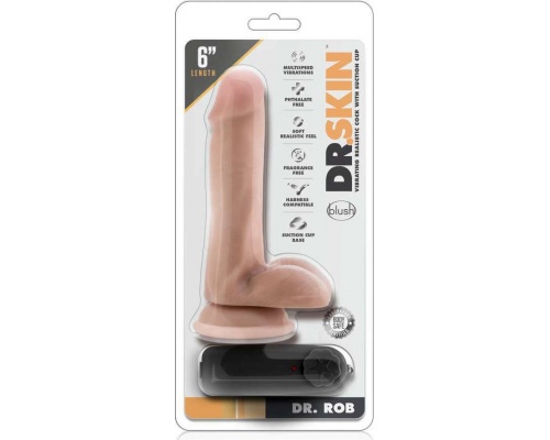 Dr. Skin Dr. Rob Vibrator with Suction Cup Φλεβικός Δονητής με Ενσύρματο Τηλεχειριστήριο, 1τμχ Dr. Skin Dr. Rob Vibrator with Suction Cup Φλεβικός Δονητής με Ενσύρματο Τηλεχειριστήριο, 1τμχ
