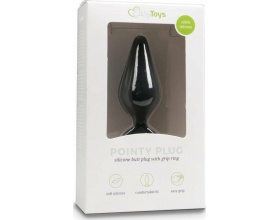EasyToys Pointy Plug Large Black Μεγάλη Πρωκτική Σφήνα σε Χρώμα Μαύρο 15.5cm, 1τμχ