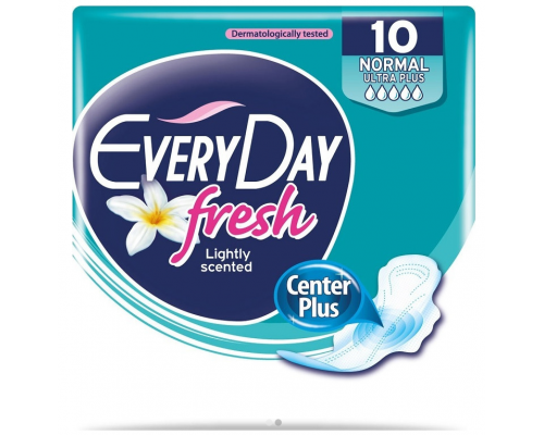 Every Day, Fresh Normal Ultra Plus, Σερβιέτες με Φτερά & Διακριτικό Άρωμα, 10τμχ. Every Day, Fresh Normal Ultra Plus, Σερβιέτες με Φτερά & Διακριτικό Άρωμα, 10τμχ.