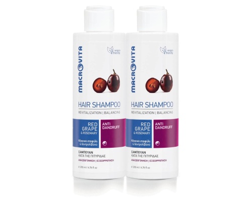 Macrovita Hair Shampoo Anti-Dandruff Σαμπουάν κατά της Πιτυρίδας, 2x200ml Macrovita Hair Shampoo Anti-Dandruff Σαμπουάν κατά της Πιτυρίδας, 2x200ml