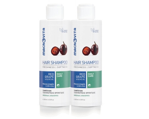 Macrovita Hair Shampoo Daily Care Σαμπουάν Καθημερινής Φροντίδας, 2x200ml Macrovita Hair Shampoo Daily Care Σαμπουάν Καθημερινής Φροντίδας, 2x200ml