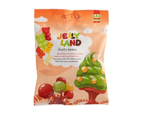 Kaiser Jelly Land Fruity Bears Αρκουδάκια Ζελεδάκια με Συμπυκνωμένο Χυμό Φρούτων, 100gr Kaiser Jelly Land Fruity Bears Αρκουδάκια Ζελεδάκια με Συμπυκνωμένο Χυμό Φρούτων, 100gr