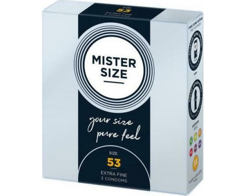 Mister Size Extra Fine 53mm Προφυλακτικά Πολύ Λεπτά, 3τμχ Mister Size Extra Fine 53mm Προφυλακτικά Πολύ Λεπτά, 3τμχ