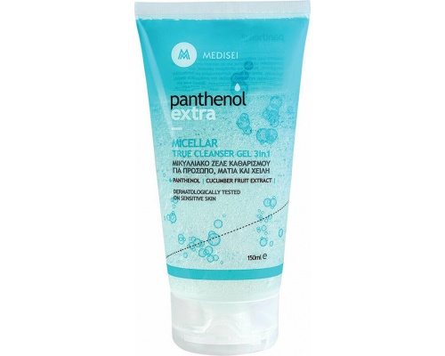 Medisei Panthenol Extra Micellar True Cleanser Gel 3in1 Τζελ Καθαρισμού Προσώπου, 150ml Medisei Panthenol Extra Micellar True Cleanser Gel 3in1 Τζελ Καθαρισμού Προσώπου, 150ml