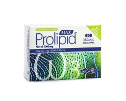 Uni-Pharma Prolipid Max 1000mg Συμπλήρωμα Διατροφής με Ω3 για την Καλή Λειτουργία της Καρδιάς, 30 μαλακές κάψουλες Uni-Pharma Prolipid Max 1000mg Συμπλήρωμα Διατροφής με Ω3 για την Καλή Λειτουργία της Καρδιάς, 30 μαλακές κάψουλες