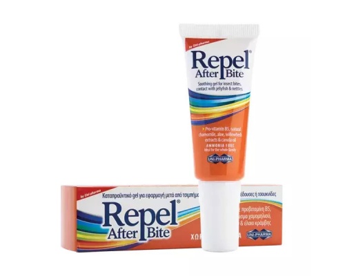 Uni-Pharma Repel After Bite Καταπραϋντικό Τζελ για Ανακούφιση από τα Τσιμπήματα, 20ml