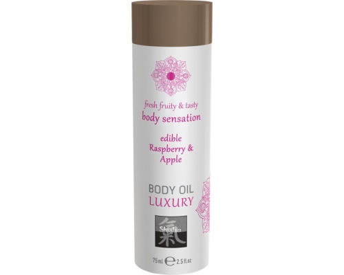 Shiatsu Luxury Body Oil Edible Raspberry & Apple Λάδι Μασάζ με Άρωμα Βατόμουρο & Μήλο, 75ml Shiatsu Luxury Body Oil Edible Raspberry & Apple Λάδι Μασάζ με Άρωμα Βατόμουρο & Μήλο, 75ml