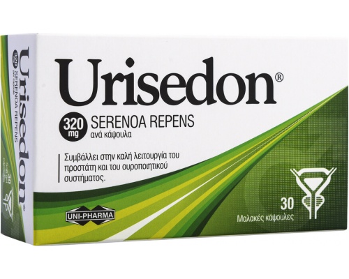 Uni-Pharma Urisedon 320mg Συμπλήρωμα Διατροφής για την Καλή Λειτουργία του Προστάτη & του Ουροποιητικού Συστήματος, 30 κάψουλες