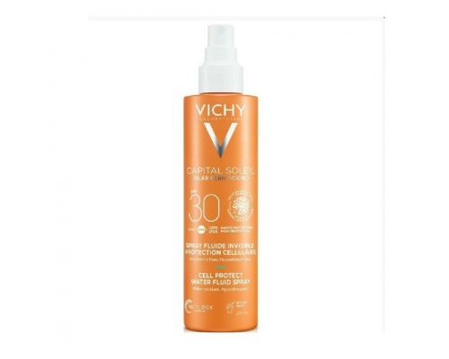 Vichy Capital Soleil Cell Protect Water Fluid Spray SPF30 Αντηλιακό Σπρέι Πολλαπλής Χρήσης, 200ml Vichy Capital Soleil Cell Protect Water Fluid Spray SPF30 Αντηλιακό Σπρέι Πολλαπλής Χρήσης, 200ml