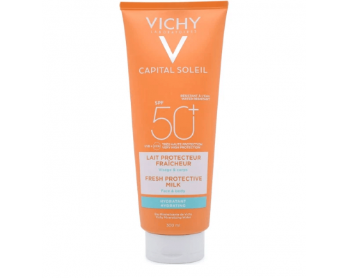 Vichy Capital Soleil Fresh Protective Milk SPF50 Αντηλιακό Γαλάκτωμα για Πρόσωπο & Σώμα, 300ml Vichy Capital Soleil Fresh Protective Milk SPF50 Αντηλιακό Γαλάκτωμα για Πρόσωπο & Σώμα, 300ml