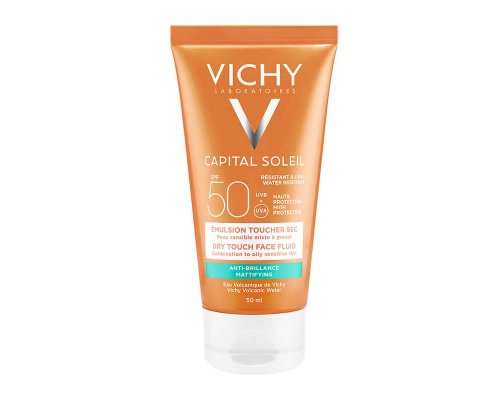 Vichy Capital Soleil Dry Touch Face Fluid Mattifying SPF50 Αντηλιακή Κρέμα Προσώπου για Ματ Αποτέλεσμα, 50ml Vichy Capital Soleil Dry Touch Face Fluid Mattifying SPF50 Αντηλιακή Κρέμα Προσώπου για Ματ Αποτέλεσμα, 50ml
