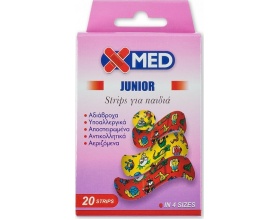 Medisei X-Med Junior Strips Παιδικά Επιθέματα Πληγών, 20τμχ