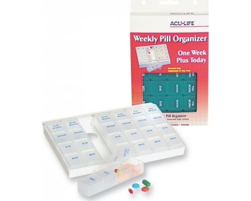 Acu-Life Weekly Pill Organizer Εβδομαδιαία Θήκη Χαπιών Μεγάλη, 1τμχ Acu-Life Weekly Pill Organizer Εβδομαδιαία Θήκη Χαπιών Μεγάλη, 1τμχ