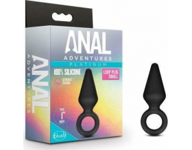Blush Anal Adventures Platinum Loop Plug Small Μικρή Πρωκτική Σφήνα σε Χρώμα Μαύρο, 1τμχ