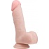 EasyToys Realistic Dildo Φλεβικός Δονητής με Βεντούζα σε Χρώμα Μπεζ 17.5cm, 1τμχ