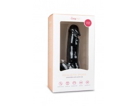 EasyToys Realistic Dildo Φλεβικός Δονητής με Βεντούζα σε Χρώμα Μαύρο 17.5cm, 1τμχ