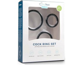 EasyToys Cock Ring Set Σετ Δαχτυλίδια Πέους σε Χρώμα Μαύρο, 1τμχ