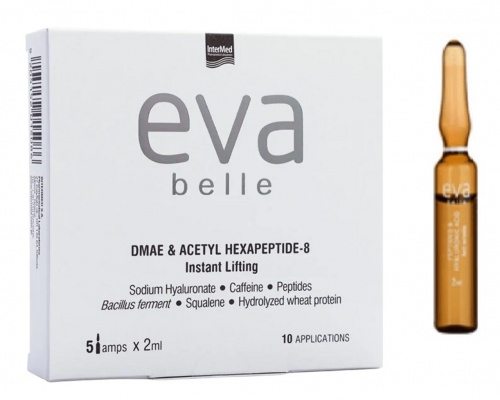 Intermed Eva Belle Dmae & Acetyl Hexapeptide-8 Instant Lifting Αμπούλες για Σύσφιξη & Αντιρυτιδική Δράση, 5x2ml Intermed Eva Belle Dmae & Acetyl Hexapeptide-8 Instant Lifting Αμπούλες για Σύσφιξη & Αντιρυτιδική Δράση, 5x2ml