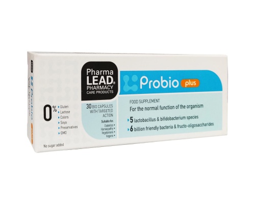 Pharmalead Probio Plus Συμπλήρωμα Διατροφής για την Ομαλή Λειτουργία του Οργανισμού, 30 κάψουλες Pharmalead Probio Plus Συμπλήρωμα Διατροφής για την Ομαλή Λειτουργία του Οργανισμού, 30 κάψουλες