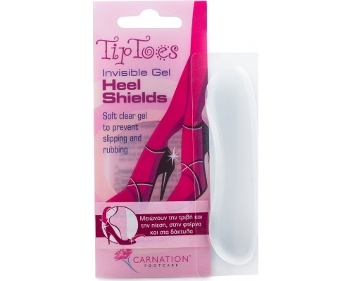 Vican Carnation Tip Toes Invisible Gel Heel Shields Επιθέματα για Μείωση της Τριβής μέσα στο Παπούτσι, 2τμχ Vican Carnation Tip Toes Invisible Gel Heel Shields Επιθέματα για Μείωση της Τριβής μέσα στο Παπούτσι, 2τμχ