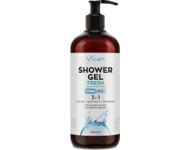VIcan Wise Men Shower Gel 3in1 Fresh Ανδρικό Αφρόλουτρο με Άρωμα Σανταλόξυλου & Musk, 500ml