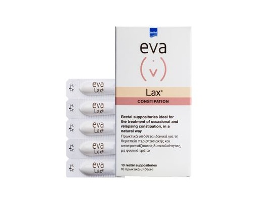 Intermed Eva Lax, Υπόθετα με αναβράζουσα δράση & εκχύλισμα χαμομηλιού για την αποτελεσματική & φυσική ανακούφιση της δυσκοιλιότητας 10 τμχ  Intermed Eva Lax, Υπόθετα με αναβράζουσα δράση & εκχύλισμα χαμομηλιού για την αποτελεσματική & φυσική ανακούφιση της δυσκοιλιότητας 10 τμχ