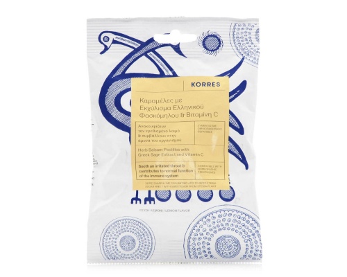 Korres Herb Balsam Pastilles Καραμέλες με Εκχύλισμα Φασκόμηλου & Βιταμίνη C, 60gr