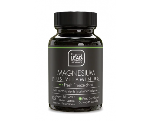 Pharmalead Magnesium Plus Vitamin B6 Συμπλήρωμα Διατροφής για την Ομαλή Λειτουργία των Μυών & του Νευρικού Συστήματος, 60 κάψουλες Pharmalead Magnesium Plus Vitamin B6 Συμπλήρωμα Διατροφής για την Ομαλή Λειτουργία των Μυών & του Νευρικού Συστήματος, 60 κάψουλες