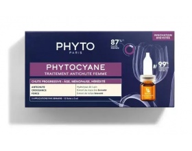 Phyto Phytocyane Anti-Hair Loss Treatment For Women Θεραπεία Κατά της Γυναικείας Τριχόπτωσης, 12x5ml