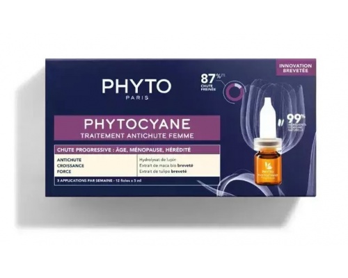 Phyto Phytocyane Anti-Hair Loss Treatment For Women Θεραπεία Κατά της Γυναικείας Τριχόπτωσης, 12x5ml Phyto Phytocyane Anti-Hair Loss Treatment For Women Θεραπεία Κατά της Γυναικείας Τριχόπτωσης, 12x5ml