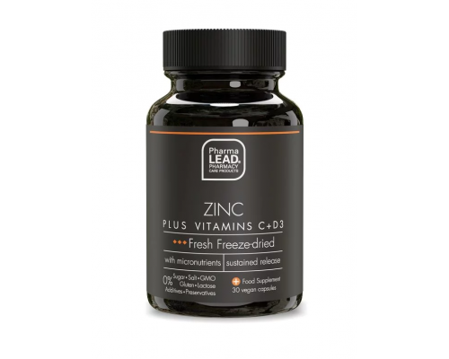 Pharmalead Zinc Plus Vitamins C+D3 Συμπλήρωμα Διατροφής για Ενίσχυση του Ανοσοποιητικού, 30 κάψουλες Pharmalead Zinc Plus Vitamins C+D3 Συμπλήρωμα Διατροφής για Ενίσχυση του Ανοσοποιητικού, 30 κάψουλες