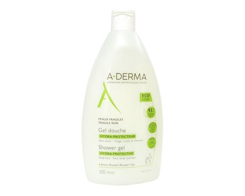 A-Derma Shower Gel Douche Hydra-Protective Αφρόλουτρο για Ευαίσθητες Επιδερμίδες, χωρίς σαπούνι για σώμα & μαλλιά  500ml  A-Derma Shower Gel Douche Hydra-Protective Αφρόλουτρο για Ευαίσθητες Επιδερμίδες, χωρίς σαπούνι για σώμα & μαλλιά  500ml