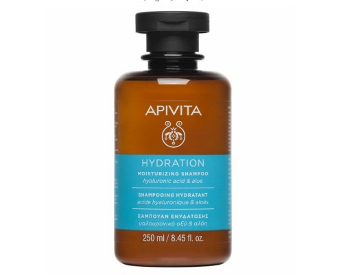 Apivita Moisturizing Shampoo Σαμπουάν Ενυδάτωσης με Υαλουρονικό Οξύ & Αλόη, για Όλους τους Τύπους Μαλλιών, 250ml   Apivita Moisturizing Shampoo Σαμπουάν Ενυδάτωσης με Υαλουρονικό Οξύ & Αλόη, για Όλους τους Τύπους Μαλλιών, 250ml