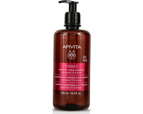 Apivita ECO PACK Women's Tonic Shampoo Τονωτικό Σαμπουάν κατά της Γυναικείας Τριχόπτωσης με Hippophae TC & Δάφνη, 500ml    Apivita ECO PACK Women's Tonic Shampoo Τονωτικό Σαμπουάν κατά της Γυναικείας Τριχόπτωσης με Hippophae TC & Δάφνη, 500ml
