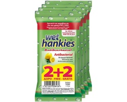 Wet Hankies Clean & Refresh Antibacterial Υγρά Αντιβακτηριδιακά Μαντηλάκια Χεριών με Άρωμα Λεμόνι, 2+2 ΔΩΡΟ (60τμχ) Wet Hankies Clean & Refresh Antibacterial Υγρά Αντιβακτηριδιακά Μαντηλάκια Χεριών με Άρωμα Λεμόνι, 2+2 ΔΩΡΟ (60τμχ)